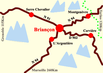 Carte du Brian&ccedil;onnais